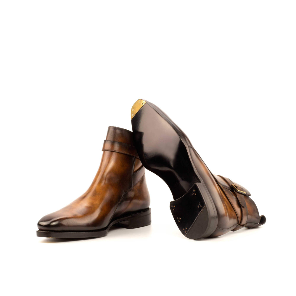 Men's Jodhpur Boots Patina Leather Goodyear Welt Brown 3944 2- MERRIMIUM