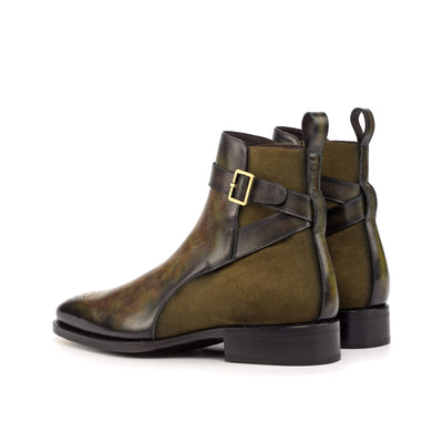 Men's Jodhpur Boots Patina Leather Goodyear Welt Green 4548 4- MERRIMIUM
