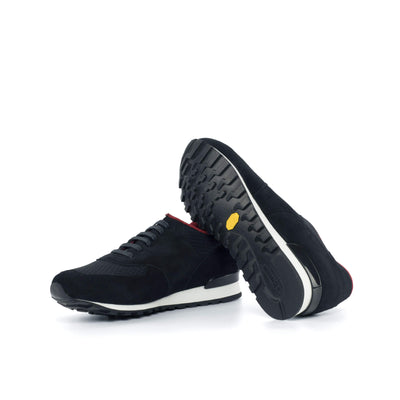 Men's Jogger Sneakers Leather Black 4517 2- MERRIMIUM