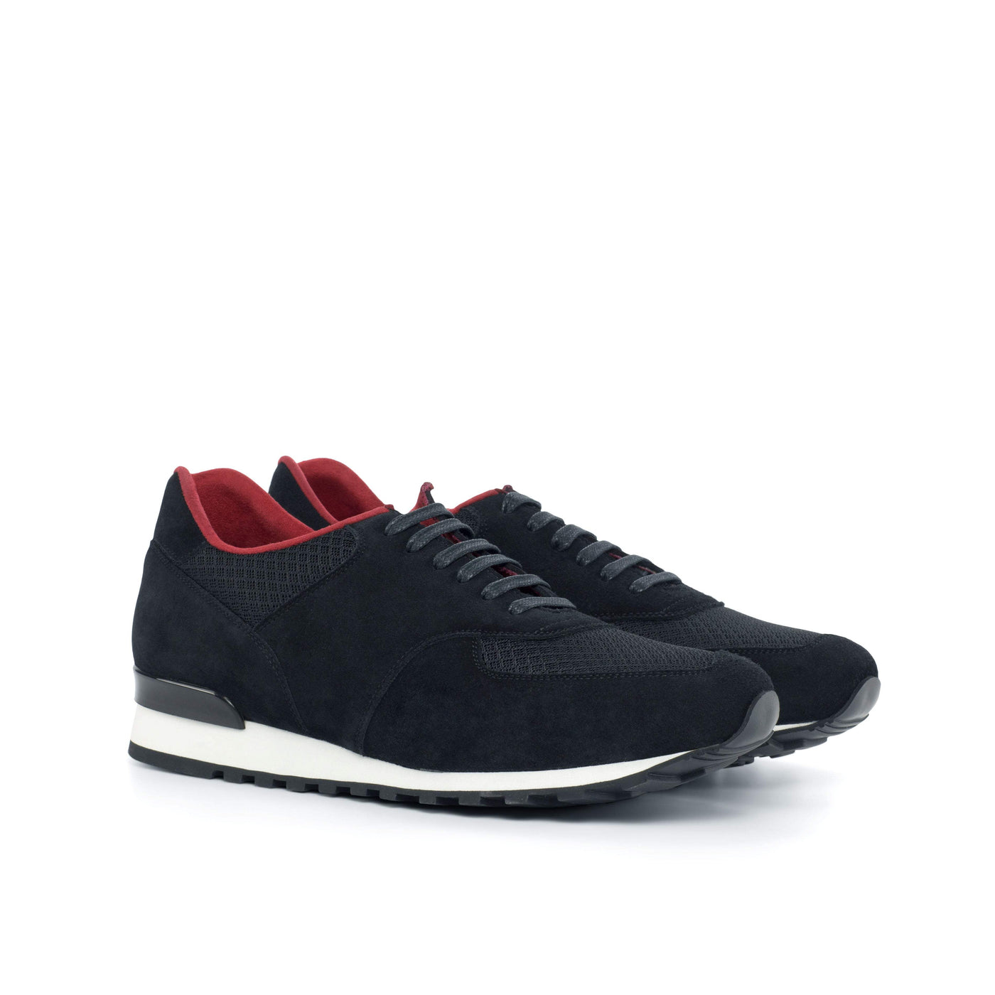 Men's Jogger Sneakers Leather Black 4517 3- MERRIMIUM