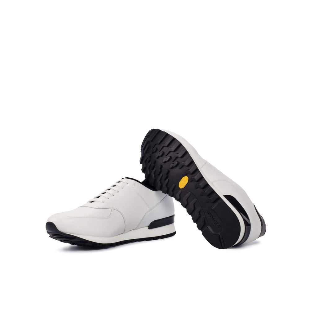 Men's Jogger Sneakers Leather Black White 4481 2- MERRIMIUM