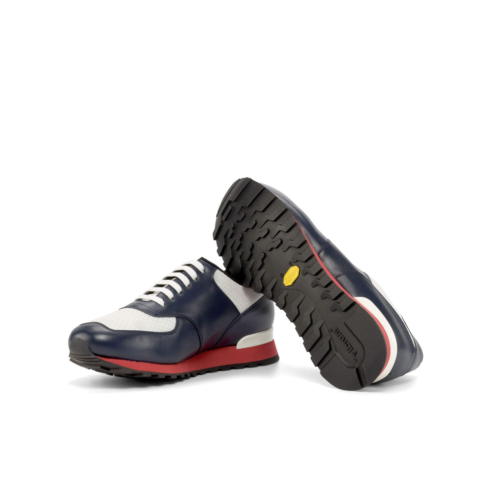 Men's Jogger Sneakers Leather Blue 4868 2- MERRIMIUM