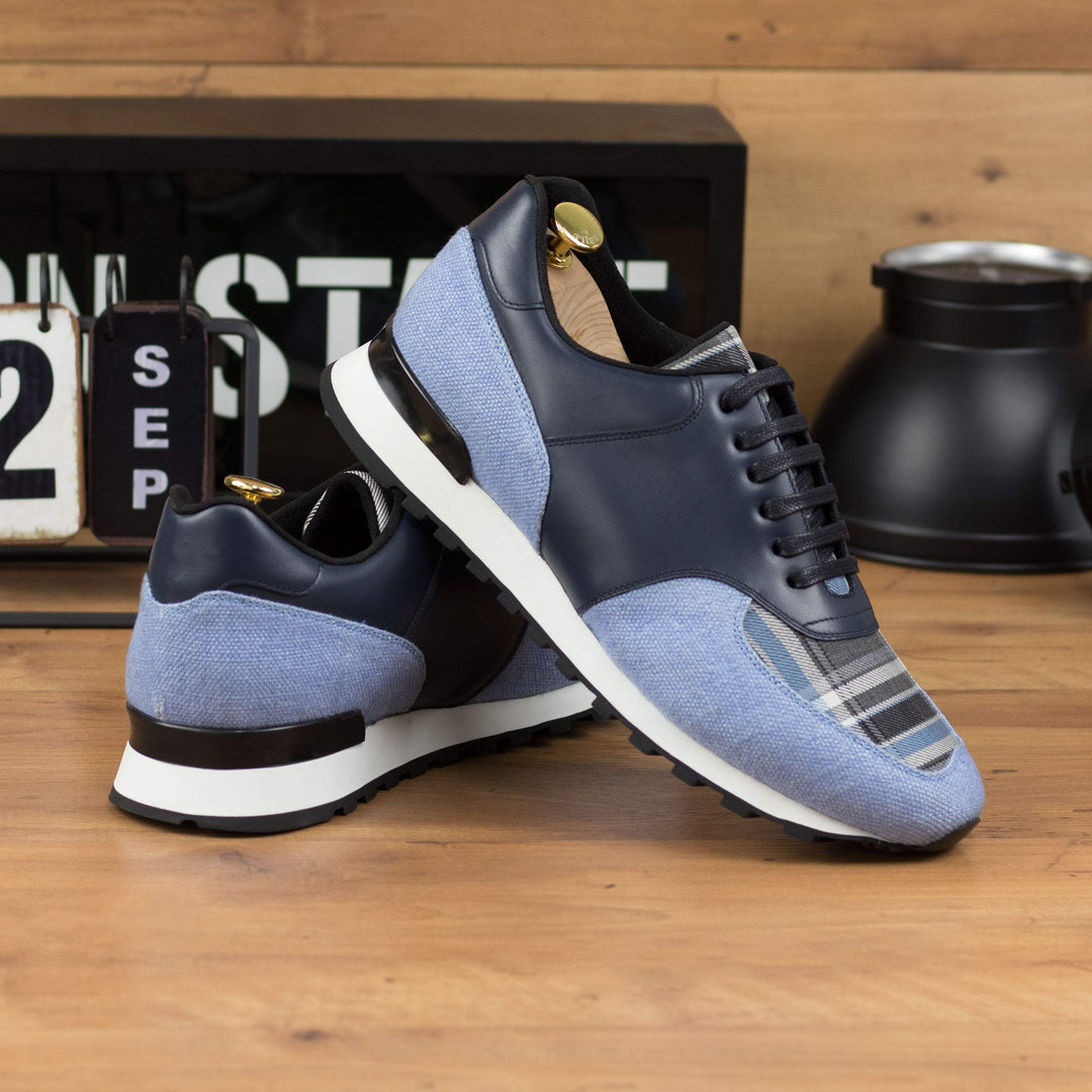 Men's Jogger Sneakers Leather Blue Grey 4885 1- MERRIMIUM--GID-3309-4885