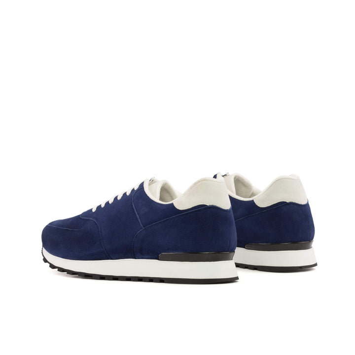 Men's Jogger Sneakers Leather Blue White 5238 4- MERRIMIUM