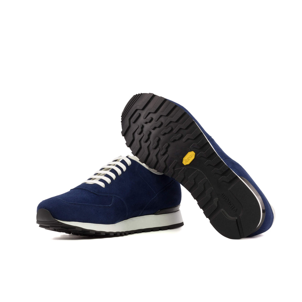 Men's Jogger Sneakers Leather Blue White 5238 2- MERRIMIUM