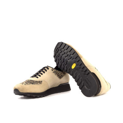 Men's Jogger Sneakers Leather Brown 5203 2- MERRIMIUM