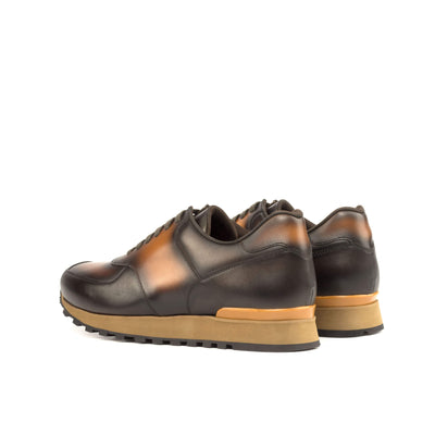 Men's Jogger Sneakers Leather Brown Dark Brown 4952 4- MERRIMIUM