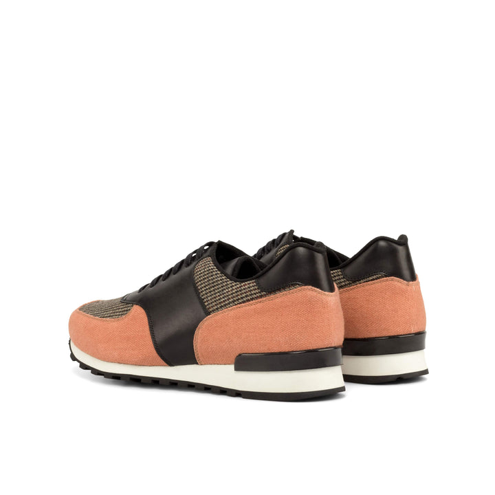 Men's Jogger Sneakers Leather Brown Orange 4886 4- MERRIMIUM