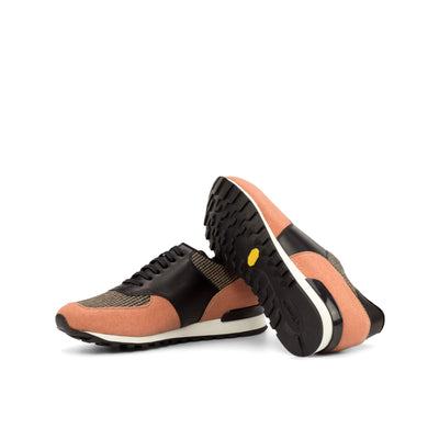 Men's Jogger Sneakers Leather Brown Orange 4886 2- MERRIMIUM