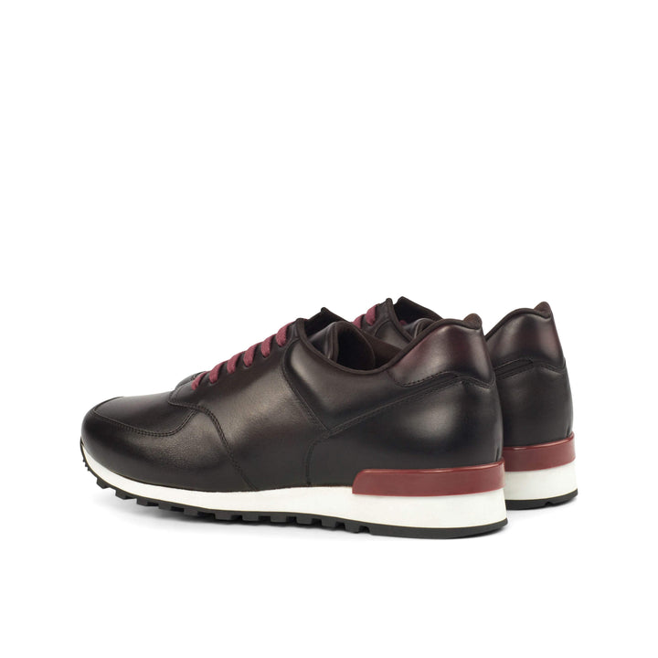 Men's Jogger Sneakers Leather Burgundy Dark Brown 4305 7- MERRIMIUM
