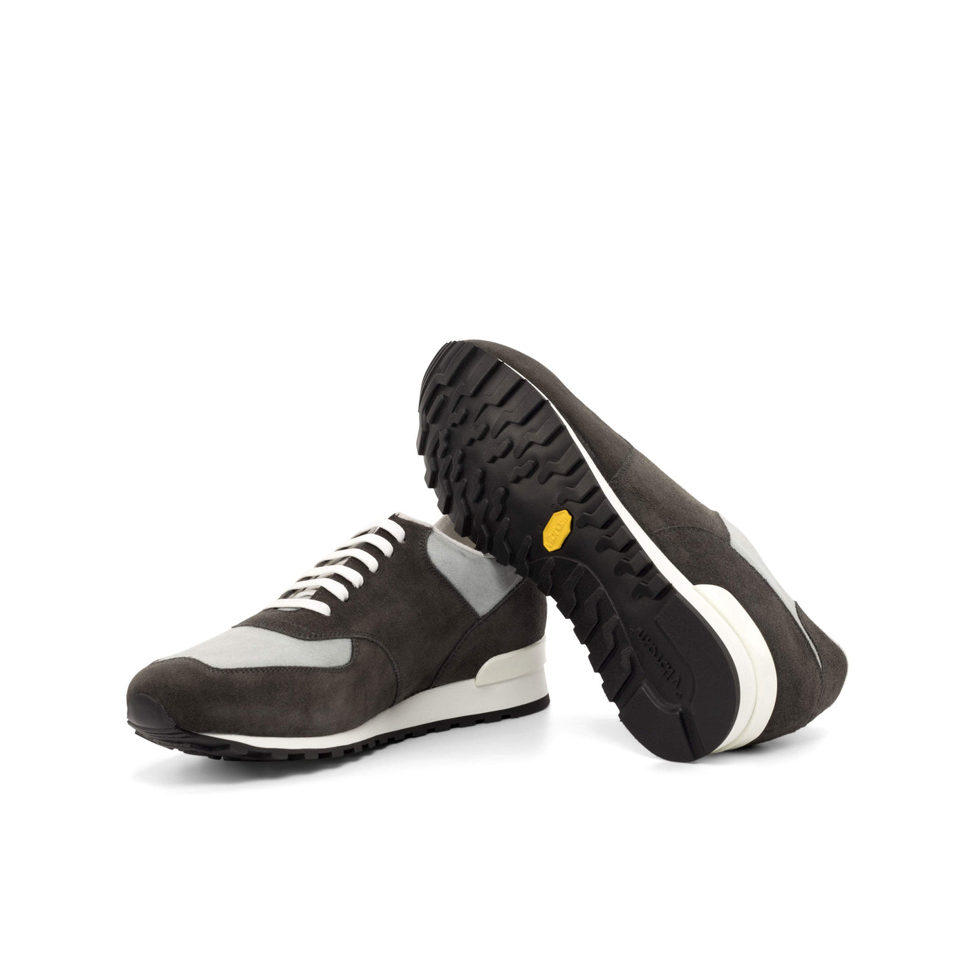 Men's Jogger Sneakers Leather Grey 4685 2- MERRIMIUM