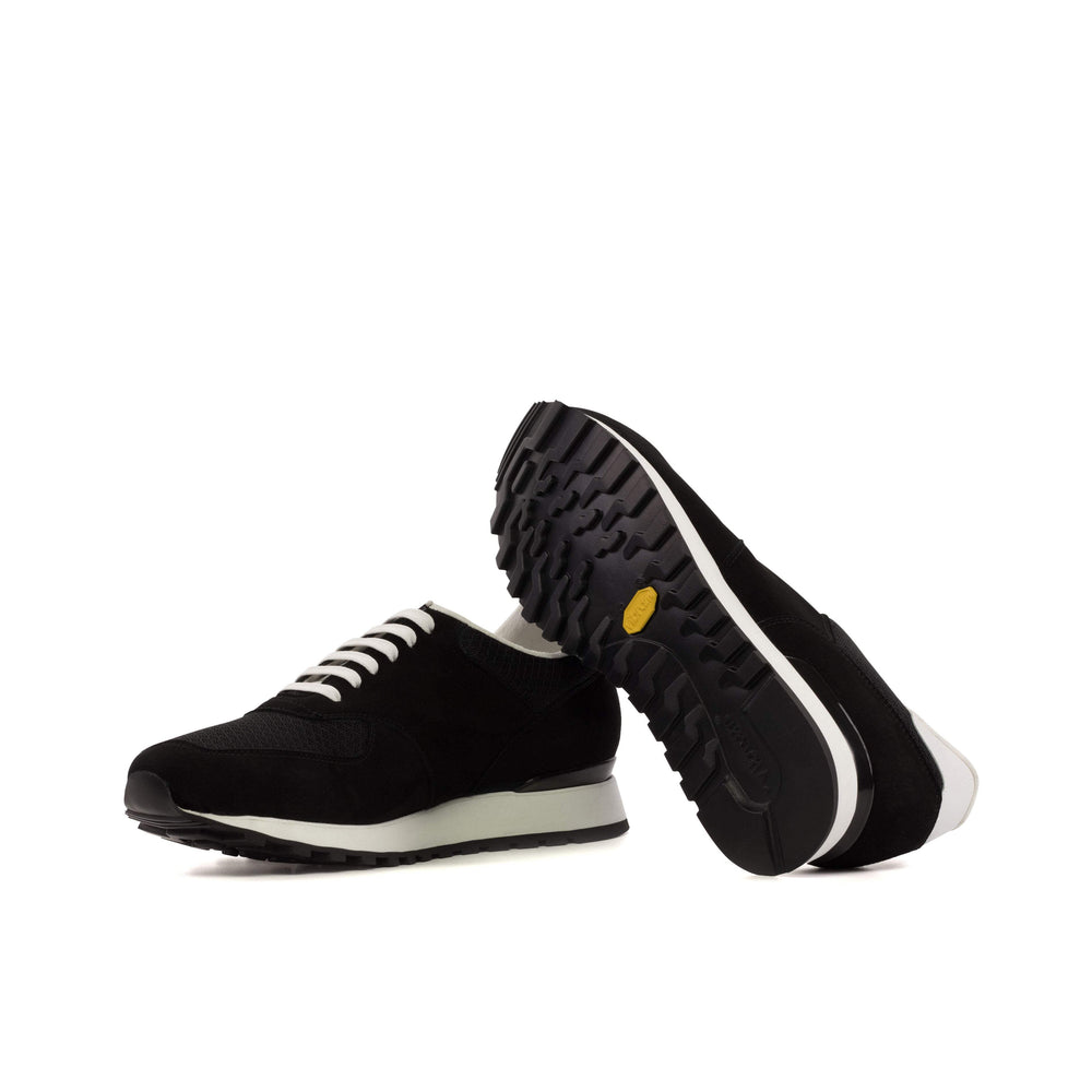 Men's Jogger Sneakers Leather White Black 5192 2- MERRIMIUM