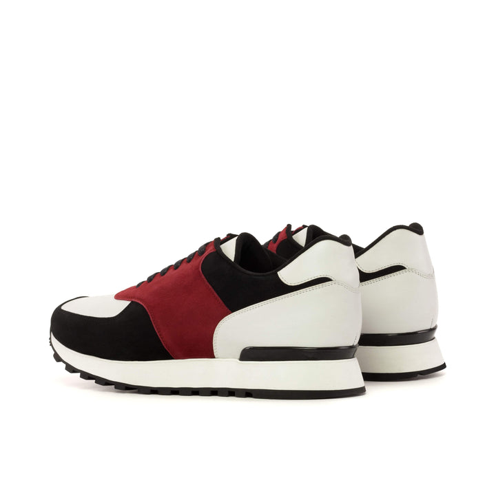 Men's Jogger Sneakers Leather White Red 5602 4- MERRIMIUM