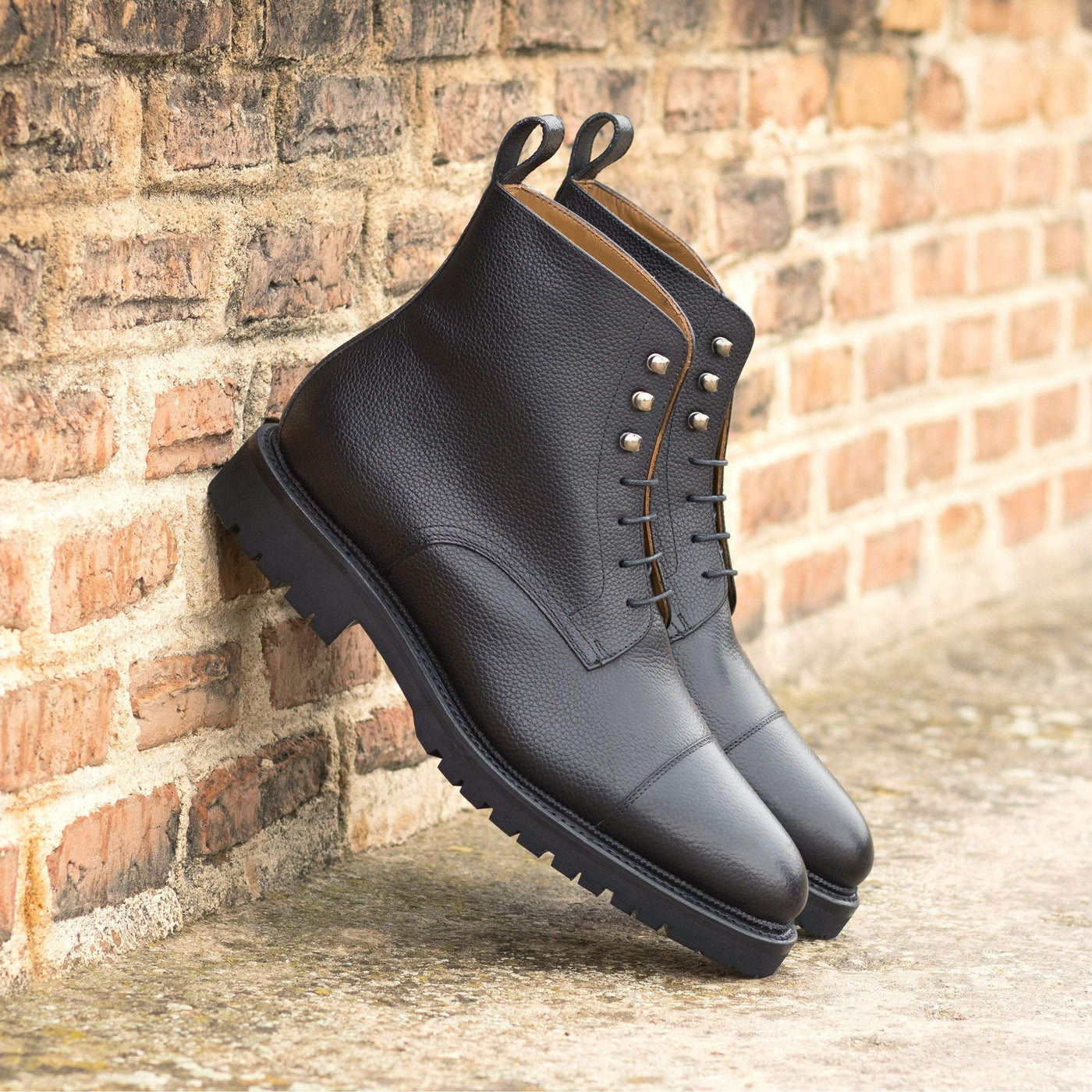 Men's Jumper Boots Leather Goodyear Welt Black 5644 1- MERRIMIUM--GID-3906-5644