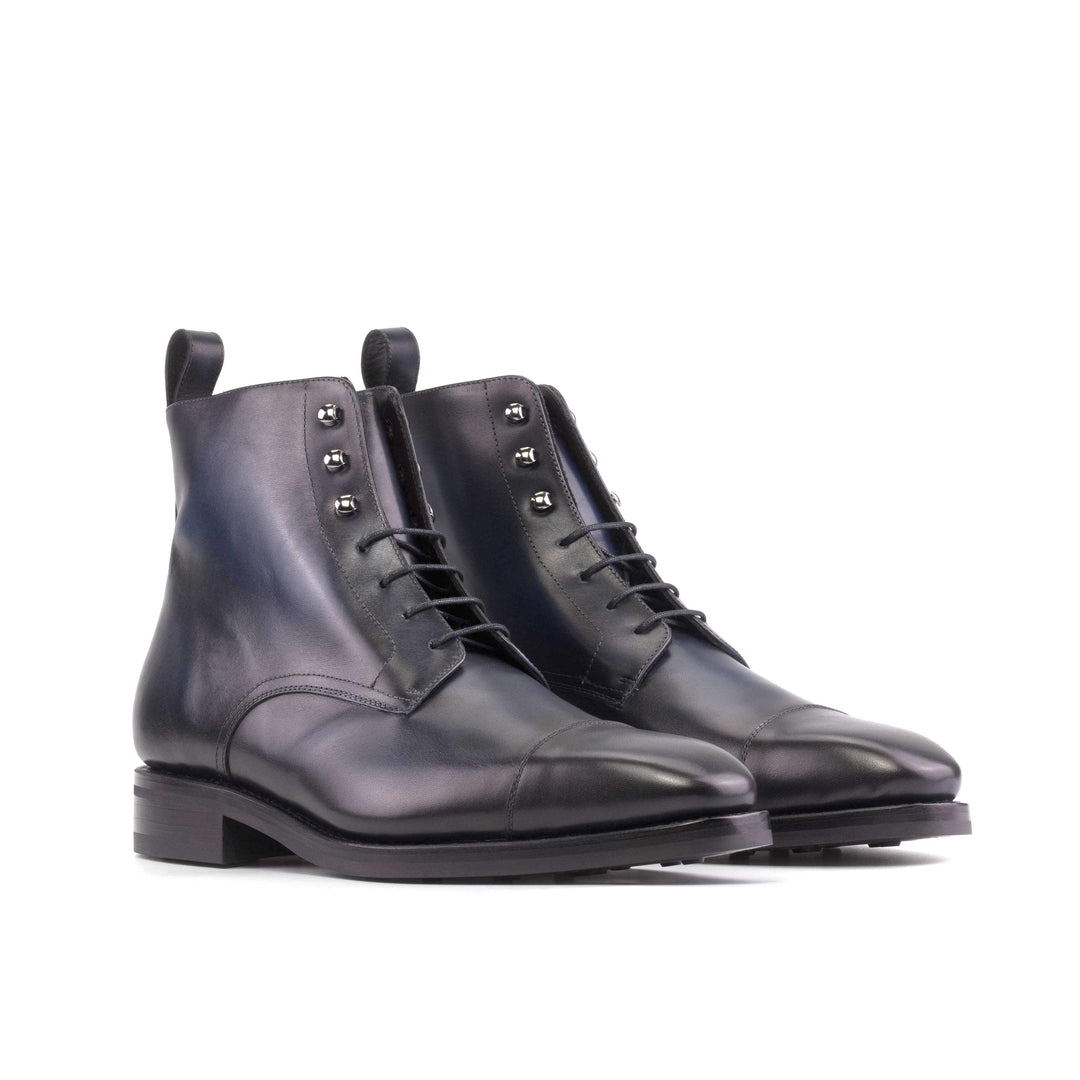 Men's Jumper Boots Leather Goodyear Welt Blue 5617 6- MERRIMIUM