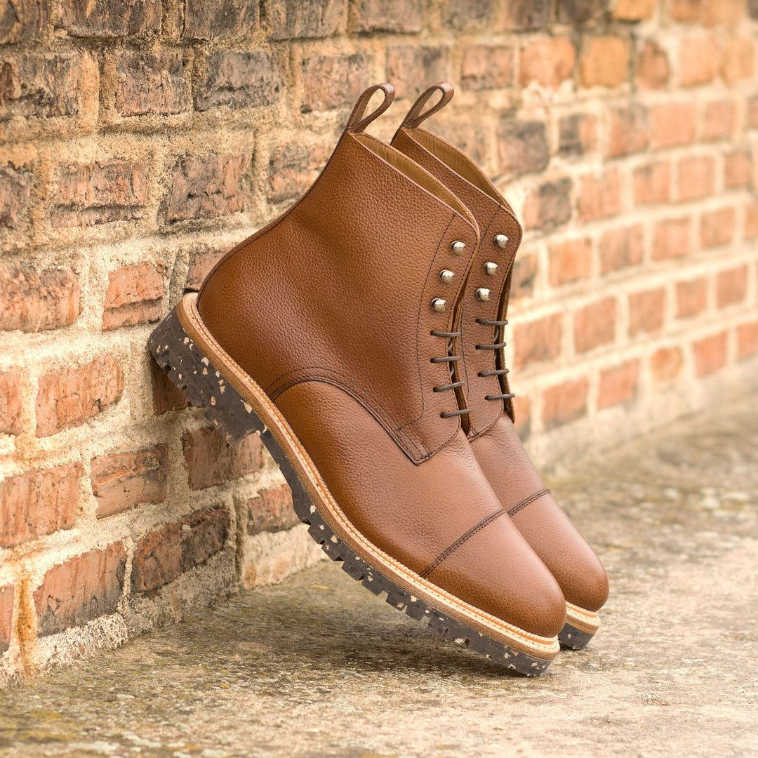 Men's Jumper Boots Leather Goodyear Welt Brown 5645 1- MERRIMIUM--GID-3906-5645