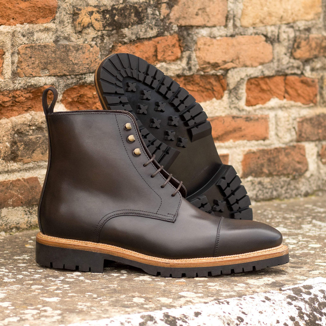 Men's Jumper Boots Leather Goodyear Welt Dark Brown 5701 1- MERRIMIUM--GID-4784-5701