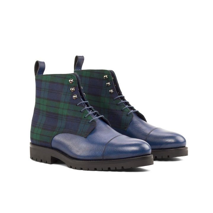 Men's Jumper Boots Leather Goodyear Welt Green Blue 5033 3- MERRIMIUM