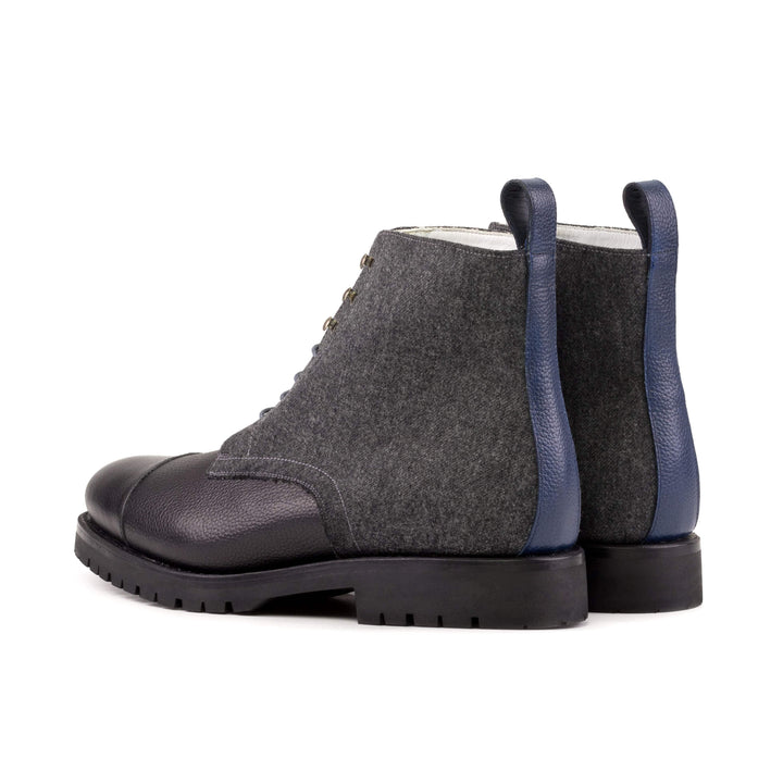 Men's Jumper Boots Leather Goodyear Welt Grey Blue 5563 4- MERRIMIUM