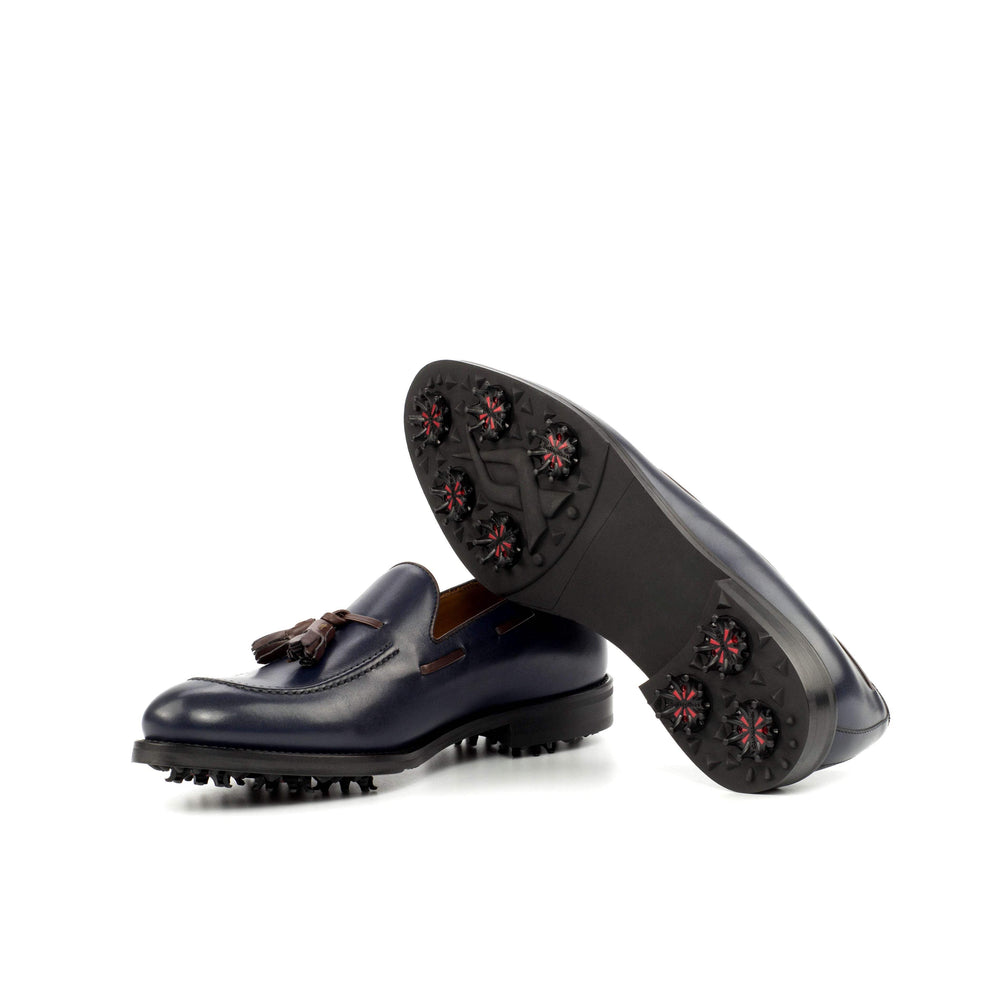 Men's Loafer Golf Shoes Leather Blue Dark Brown 4391 2- MERRIMIUM