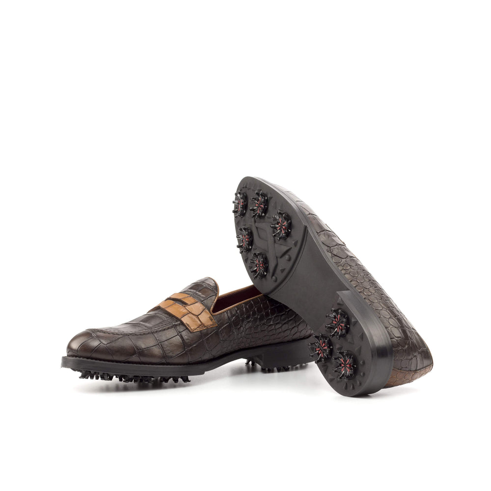 Men's Loafer Golf Shoes Leather Brown 4717 2- MERRIMIUM