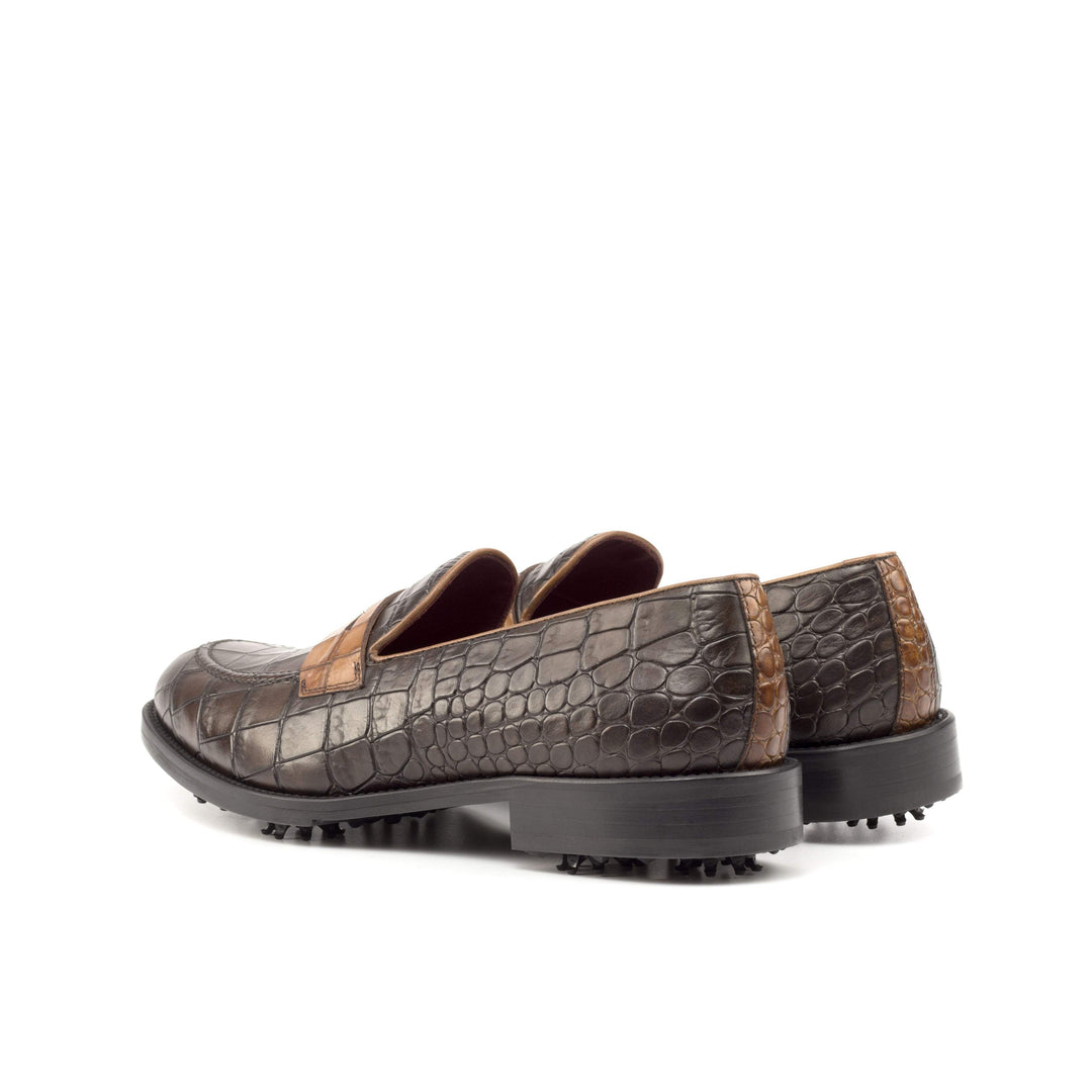 Men's Loafer Golf Shoes Leather Brown 4717 4- MERRIMIUM