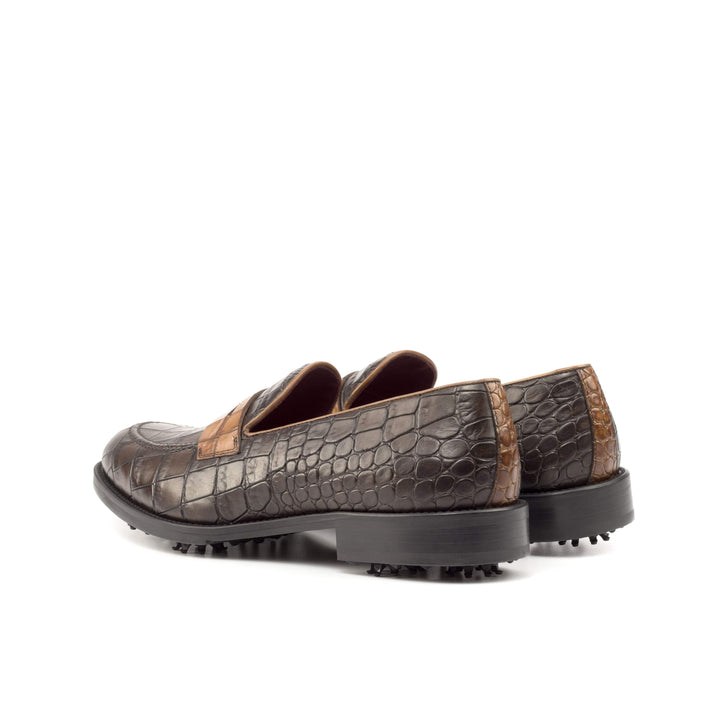 Men's Loafer Golf Shoes Leather Brown 4717 4- MERRIMIUM