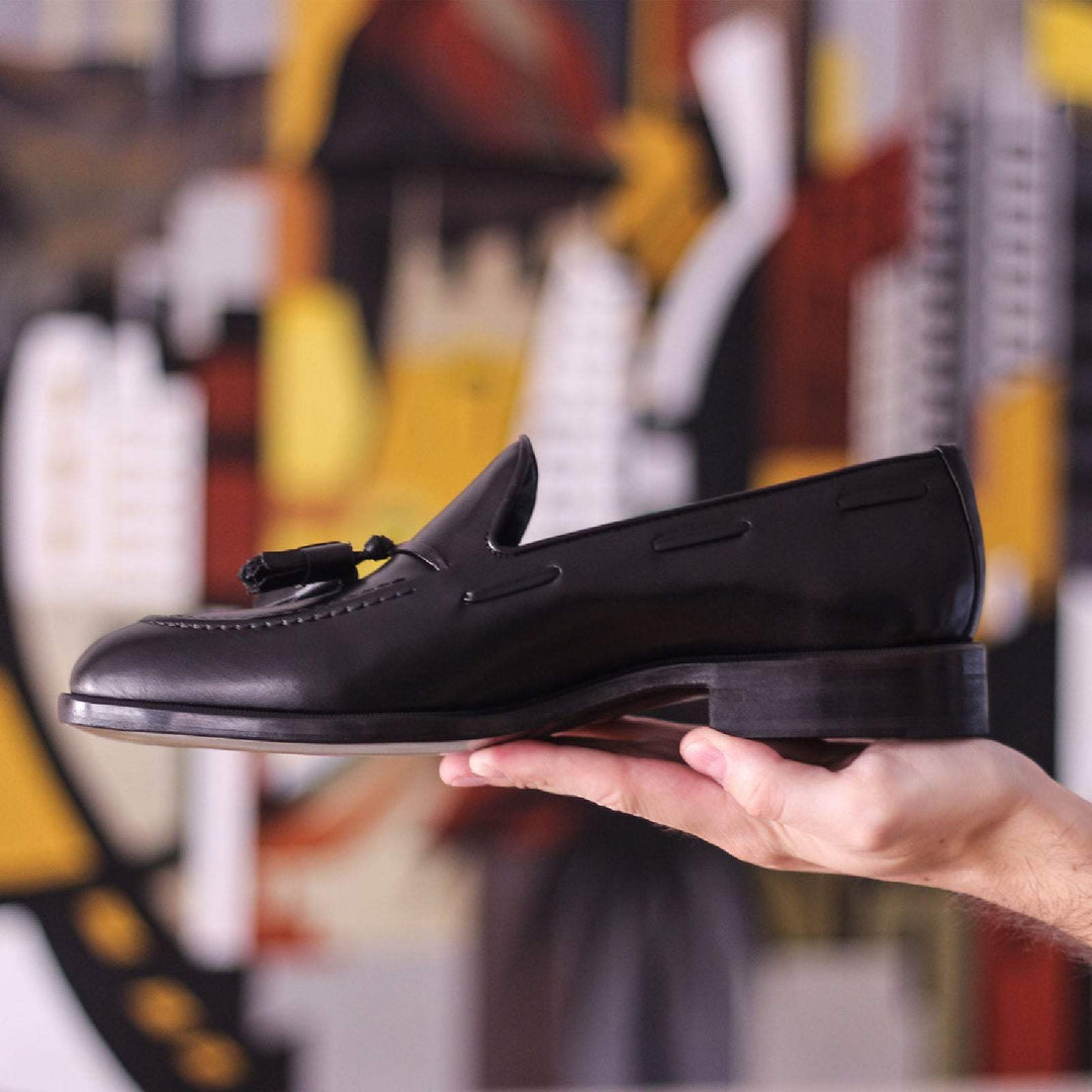 Men's Loafer Shoes Leather Black 1576 1- MERRIMIUM--GID-1370-1576
