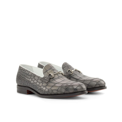Men's Loafer Shoes Leather Black White 4900 3- MERRIMIUM