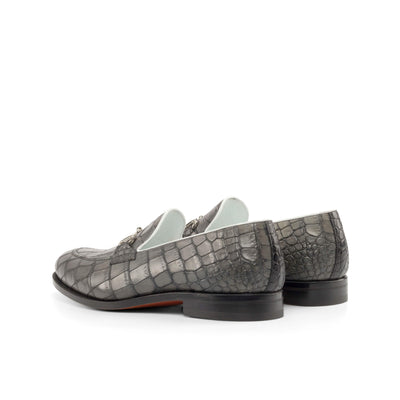 Men's Loafer Shoes Leather Black White 4900 4- MERRIMIUM