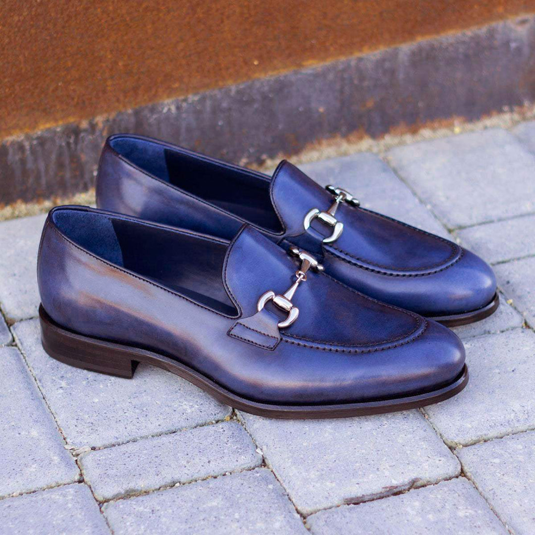 Men's Loafer Shoes Leather Blue 4958 1- MERRIMIUM--GID-1370-4958