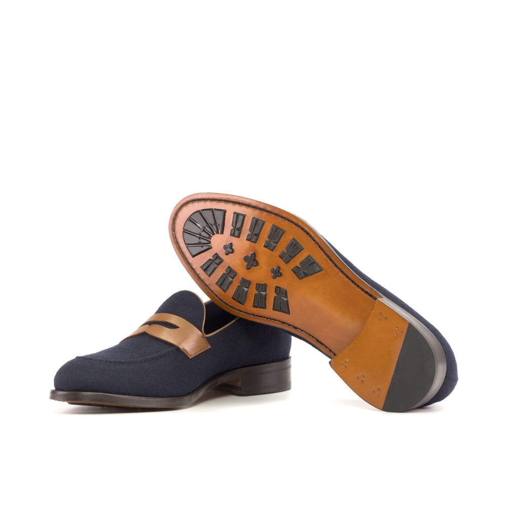 Men's Loafer Shoes Leather Blue Brown 5394 2- MERRIMIUM