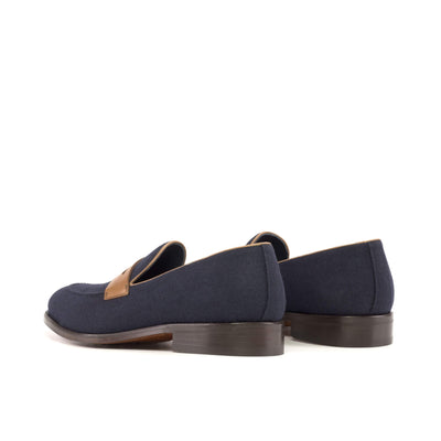Men's Loafer Shoes Leather Blue Brown 5394 4- MERRIMIUM