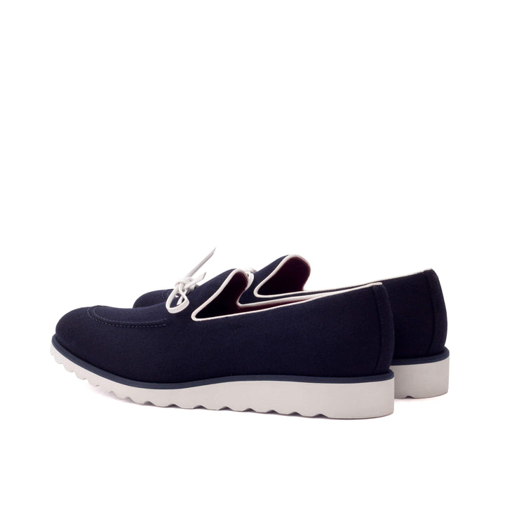 Men's Loafer Shoes Leather Blue White 3219 4- MERRIMIUM