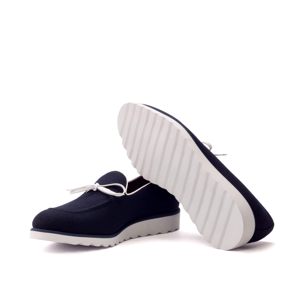 Men's Loafer Shoes Leather Blue White 3219 2- MERRIMIUM
