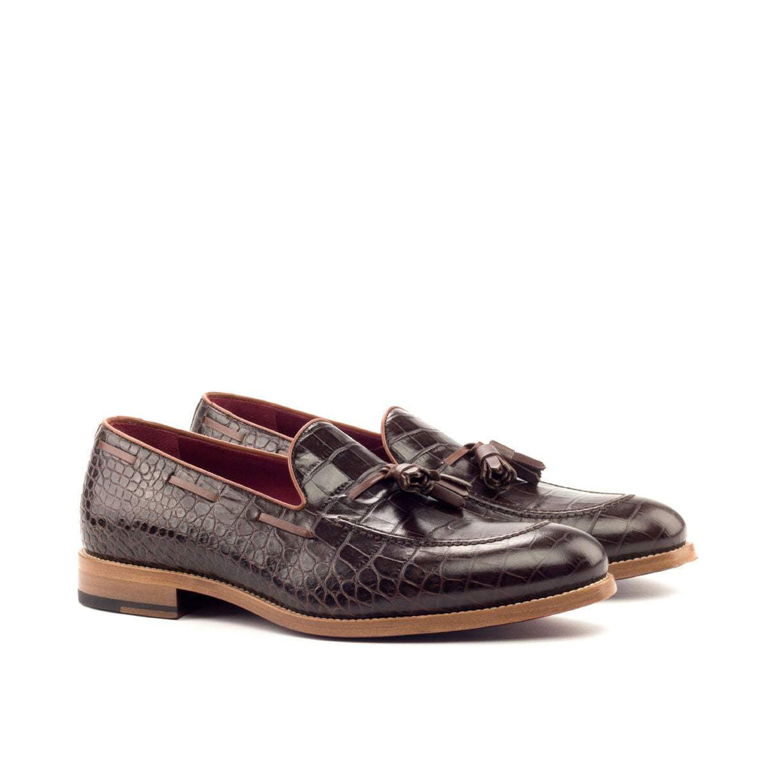 Men's Loafer Shoes Leather Brown Burgundy 2684 3- MERRIMIUM