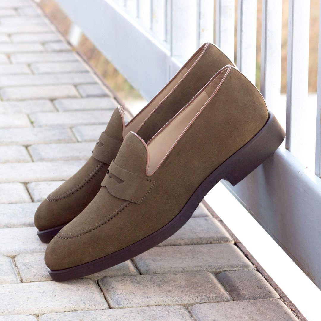 Men's Loafer Shoes Leather Brown Green 3170 1- MERRIMIUM--GID-1370-3170