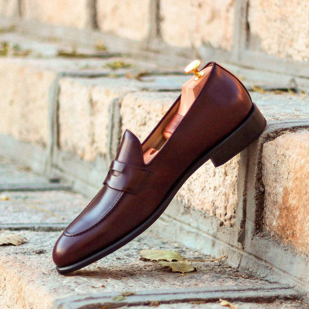 Men's Loafer Shoes Leather Burgundy 1563 1- MERRIMIUM--GID-1370-1563