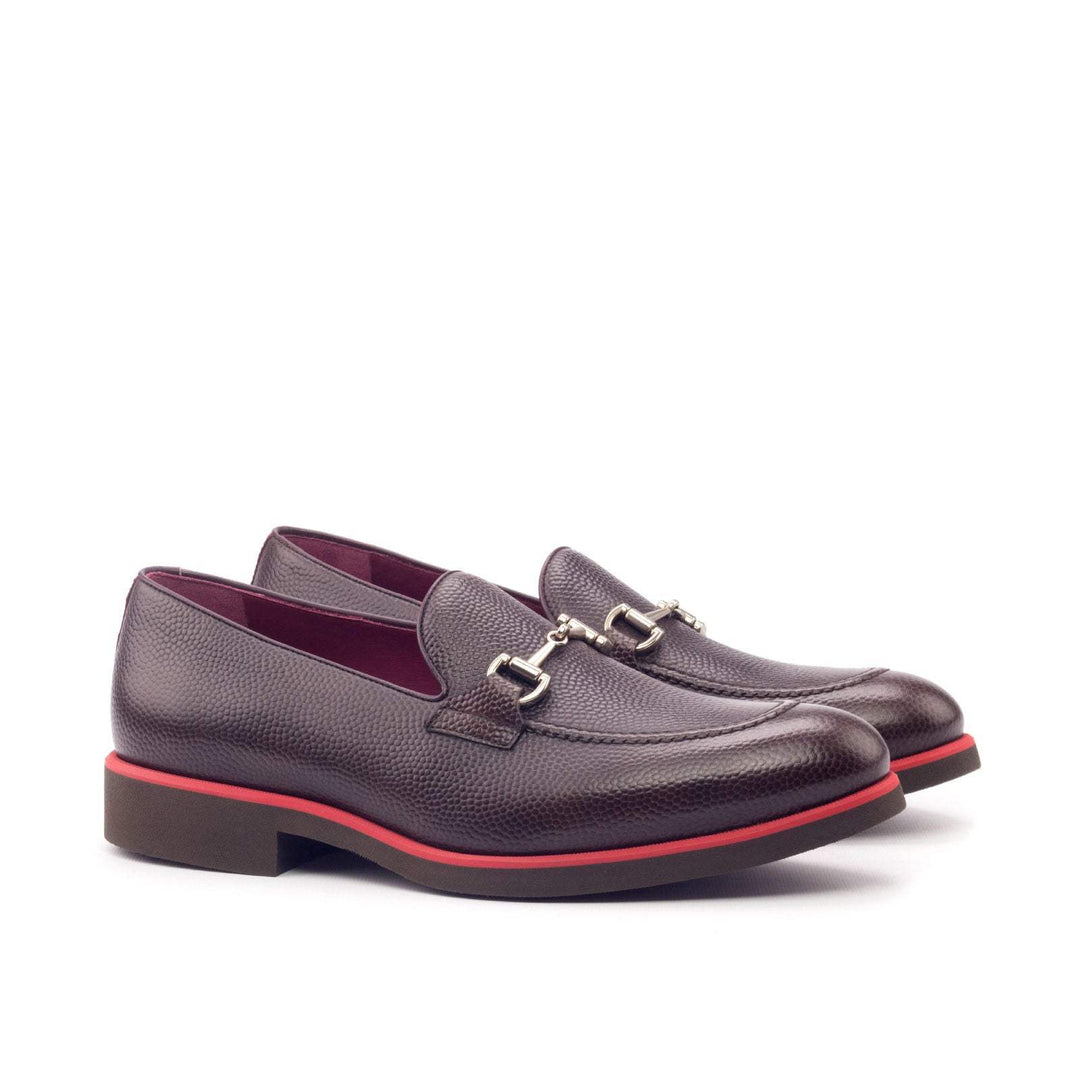Men's Loafer Shoes Leather Burgundy Red 3082 3- MERRIMIUM