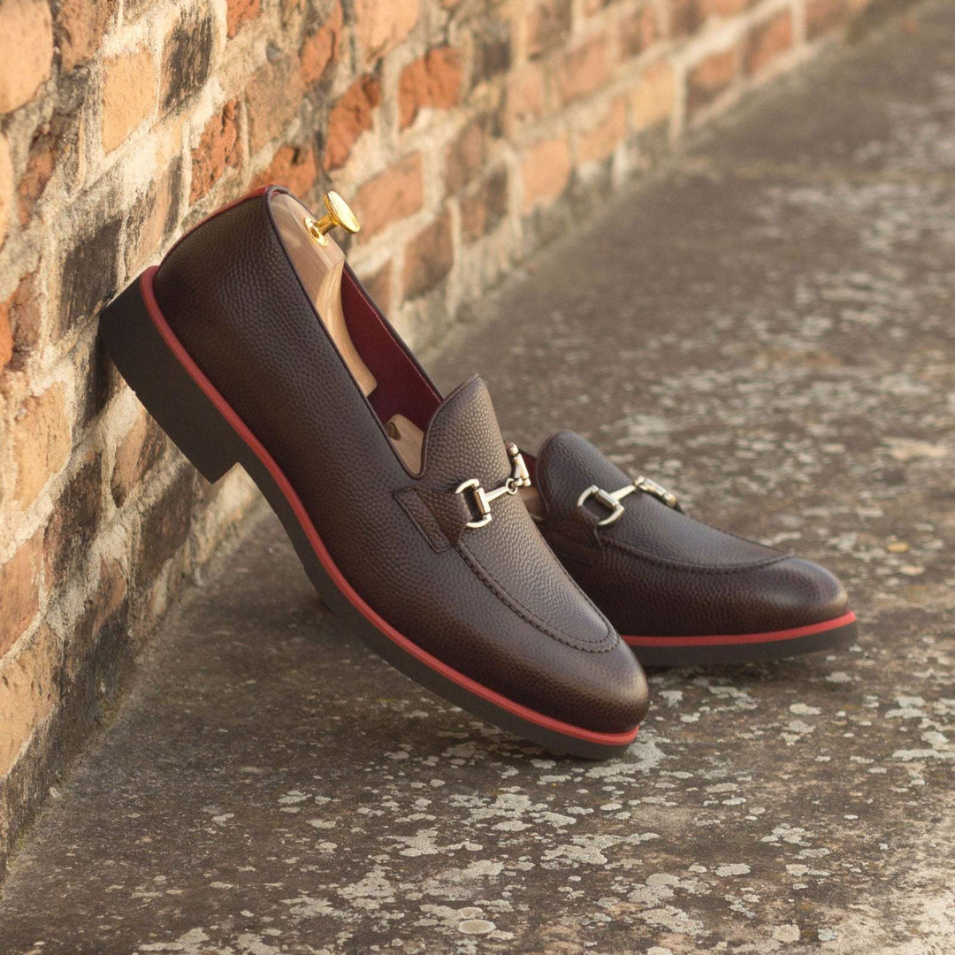 Men's Loafer Shoes Leather Burgundy Red 3082 1- MERRIMIUM--GID-1370-3082