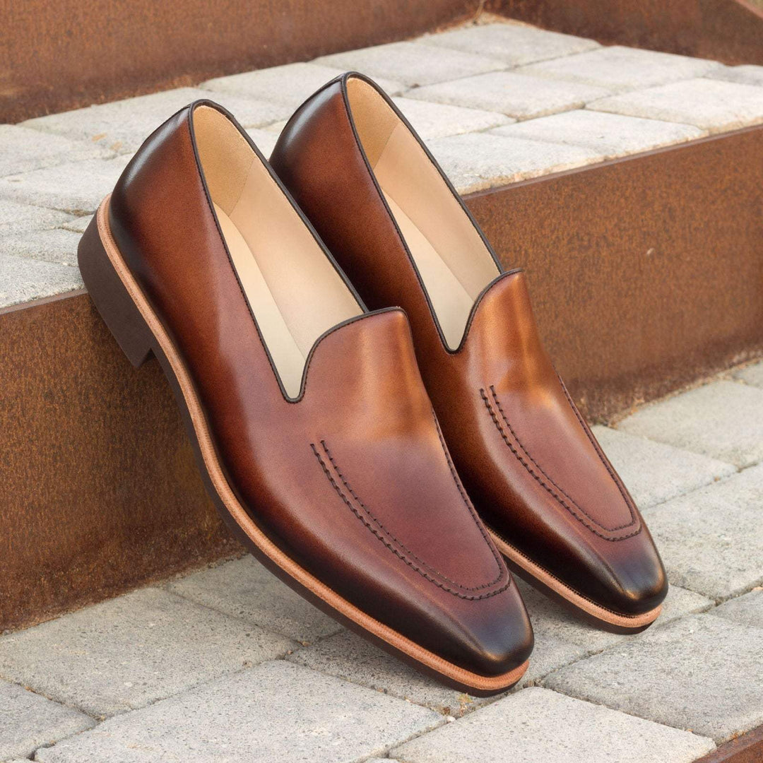 Men's Loafer Shoes Leather Dark Brown Brown 2437 1- MERRIMIUM--GID-1684-2437