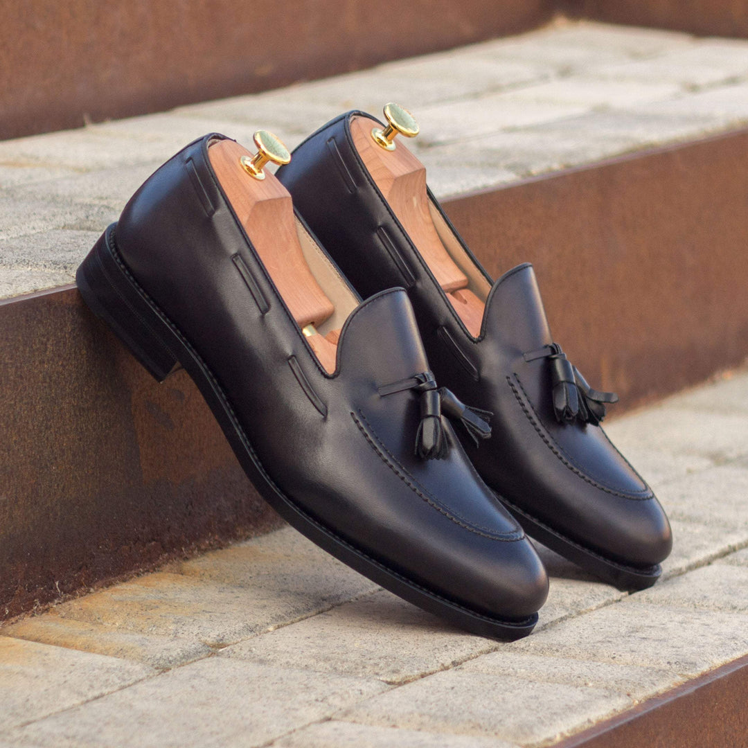 Men's Loafer Shoes Leather Goodyear Welt Black 3296 1- MERRIMIUM--GID-2451-3296