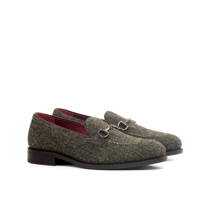 Men's Loafer Shoes Leather Goodyear Welt Black Grey 4335 3- MERRIMIUM