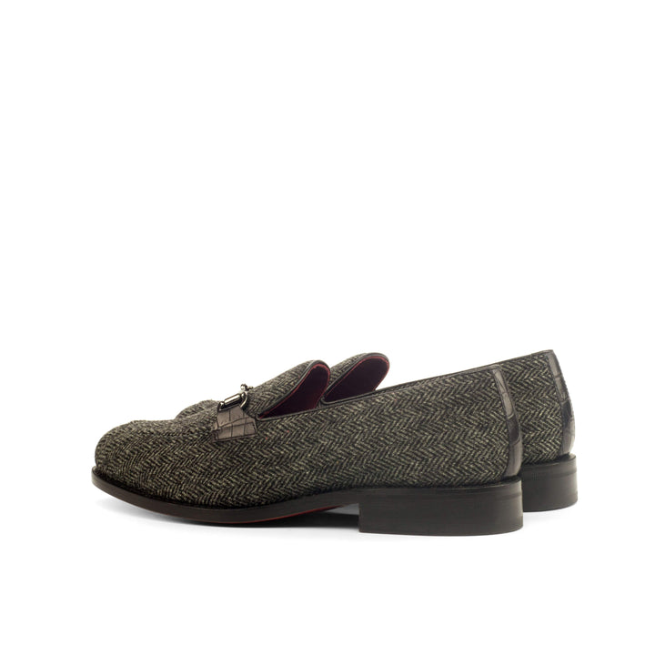 Men's Loafer Shoes Leather Goodyear Welt Black Grey 4335 4- MERRIMIUM
