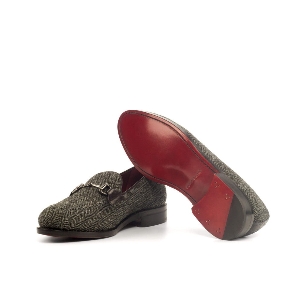 Men's Loafer Shoes Leather Goodyear Welt Black Grey 4335 2- MERRIMIUM