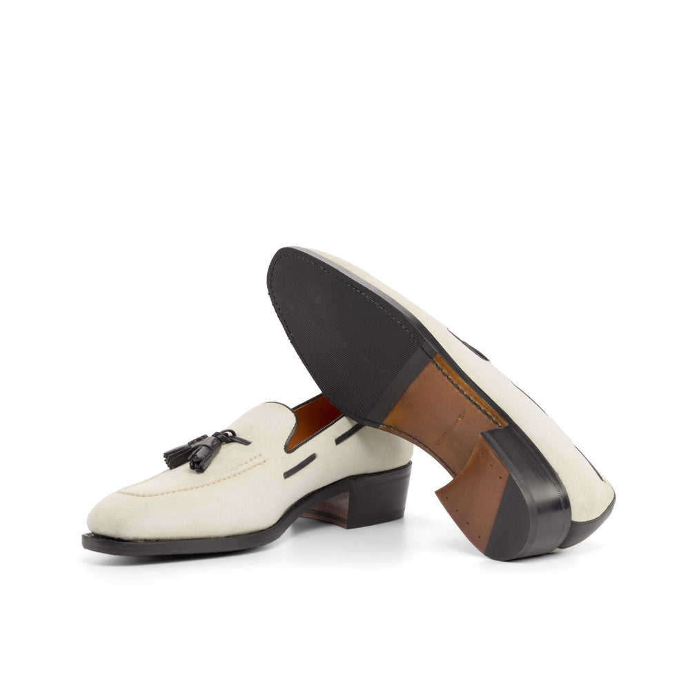 Men's Loafer Shoes Leather Goodyear Welt Black White 4740 2- MERRIMIUM