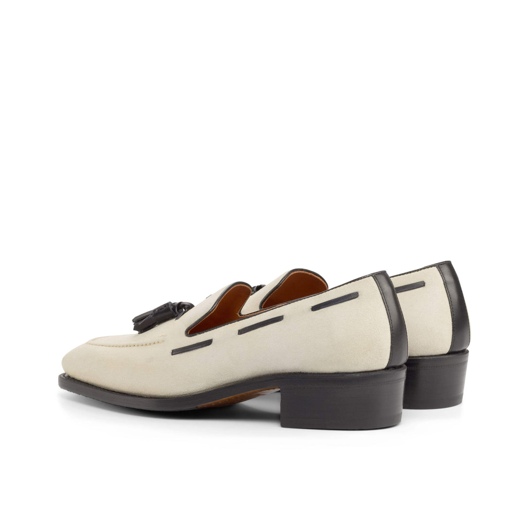 Men's Loafer Shoes Leather Goodyear Welt Black White 4740 4- MERRIMIUM