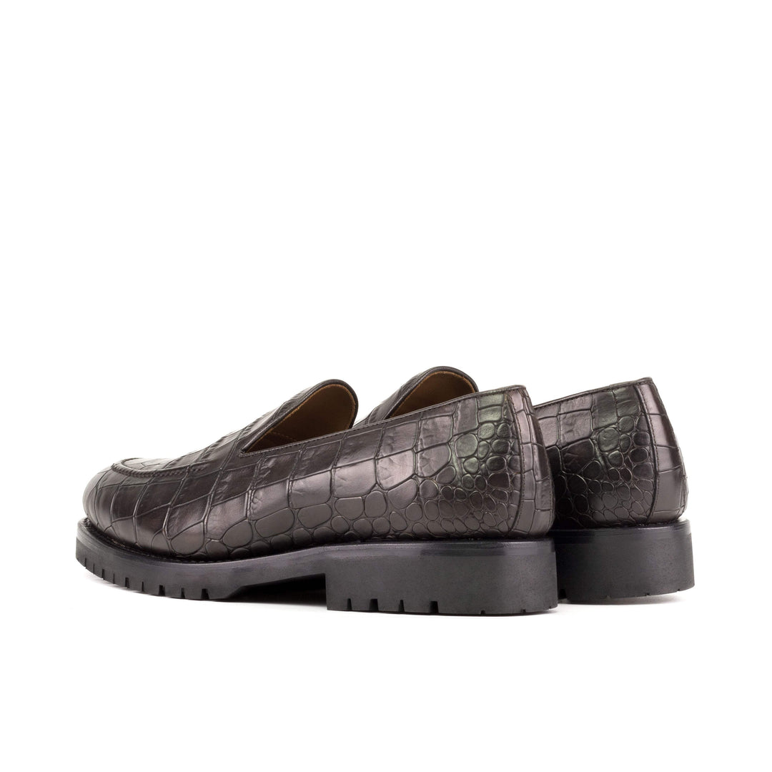 Men's Loafer Shoes Leather Goodyear Welt Brown Dark Brown 5677 4- MERRIMIUM
