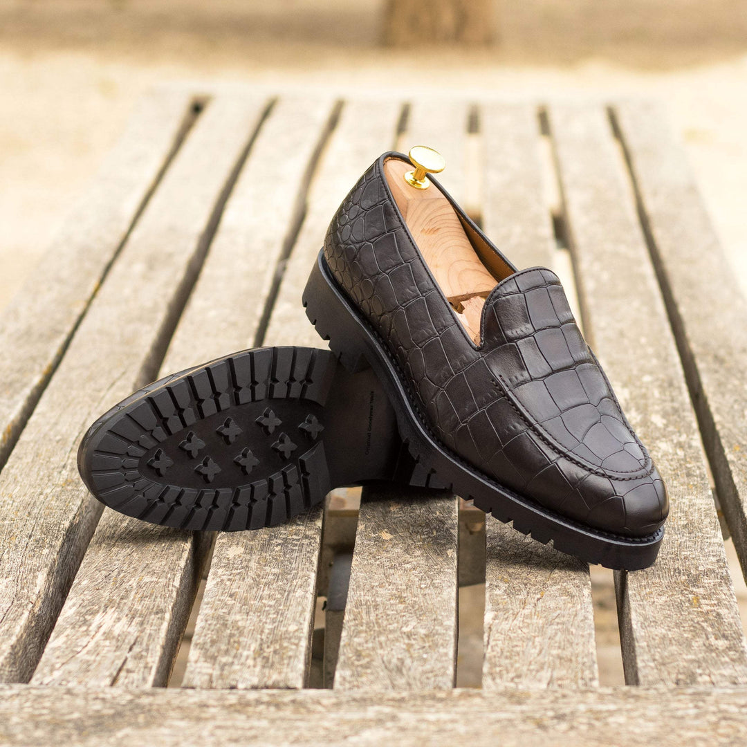 Men's Loafer Shoes Leather Goodyear Welt Brown Dark Brown 5677 1- MERRIMIUM--GID-2451-5677