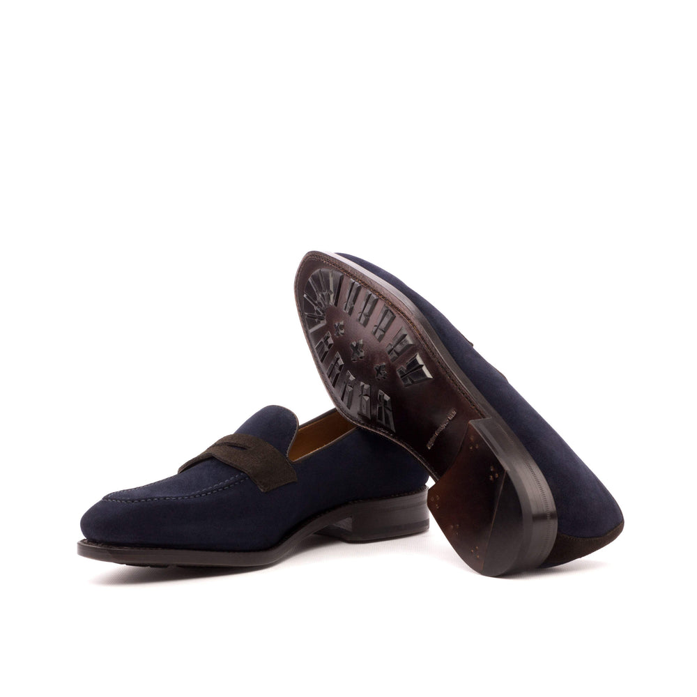 Men's Loafer Shoes Leather Goodyear Welt Dark Brown Blue 3533 2- MERRIMIUM